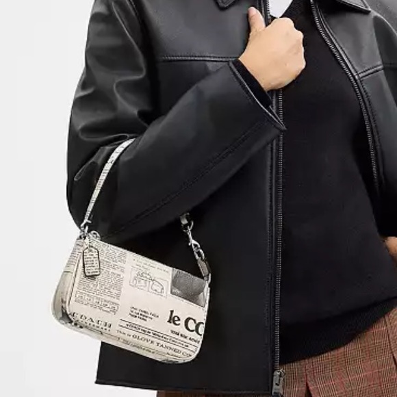 COACH Nolita 19 With Newspaper Print Shoulder Bag - Picture 6 of 8